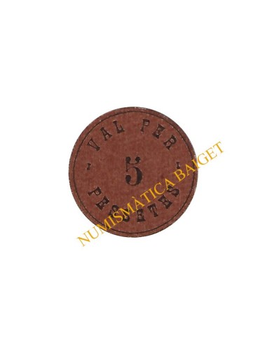 PARETS DEL VALLES (Barcelona), 5 pessetes 1938 