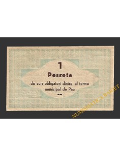 PAU (Girona), 1 pesseta 1937 2