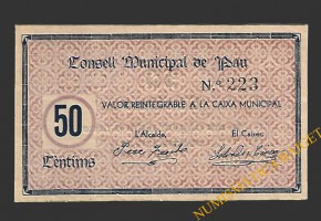 PAU (Girona), 50 centims 1937