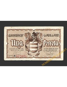 PAU DE SERT (Girona), 1 pesseta 25 de maig del 1937