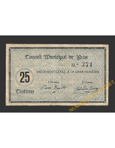 PAU (Girona), 25 centims 1937