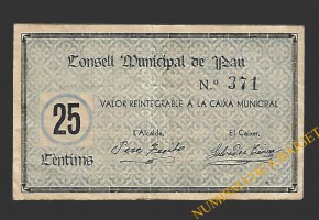 PAU (Girona), 25 centims 1937