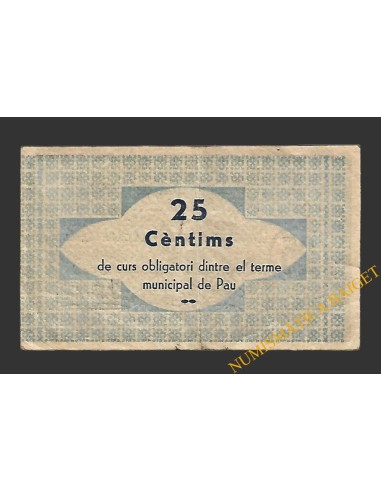 PAU (Girona), 25 centims 1937