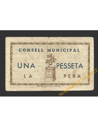 PERA, LA (Girona), 1 pesseta  29 de maig del 1937