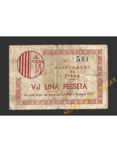 PIERA (Barcelona), 1 pesseta  10 de maig del 1937