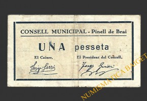 PINELL DE BRAI (Tarragona), 1 pesseta 1937