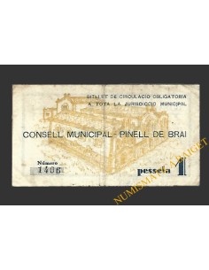 PINELL DE BRAI (Tarragona), 1 pesseta 1937 2