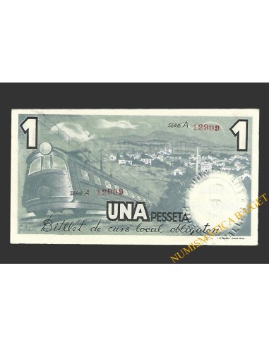 PINS DEL VALLES (Barcelona), 1 pesseta  12 de maig del 1937