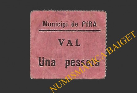 PIRA (Tarragona)), 1 pesseta 1937