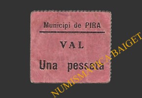 PIRA (Tarragona)), 1 pesseta 1937