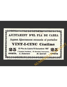 PLA DE CABRA (Tarragona)), 25 centims 10 de setembre del 1937