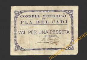 PLA DEL CADI (Lleida), 1 pesseta.1937
