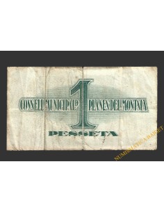 PLANES DEL MONTSIA (Tarragona), 1 pesseta. 17 de gener del 1937 2