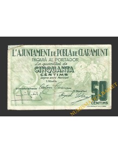 POBLA DE CLARAMUNT, LA  (Barcelona). 50 centims. 1937