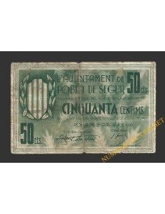 POBLA DE SEGUR, LA  (Lleida). 50 centims. 6 de juliol del 1937