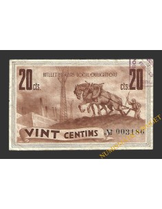 POBLA DE SEGUR, LA  (Lleida). 20 centims. 6 de juliol del 1937 2