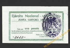 POBLA DE SEGUR, LA  (Lleida). 1 peseta. 7 de abril de 1938
