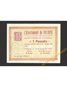 POLINYA  (Barcelona).1 pesseta. 18 de maig del 1937