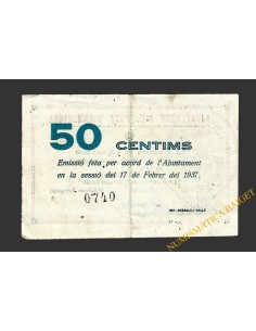PONT D'ARMENTERA, EL  (Tarragona).50 centims. 17 de Febrero del 1937 2