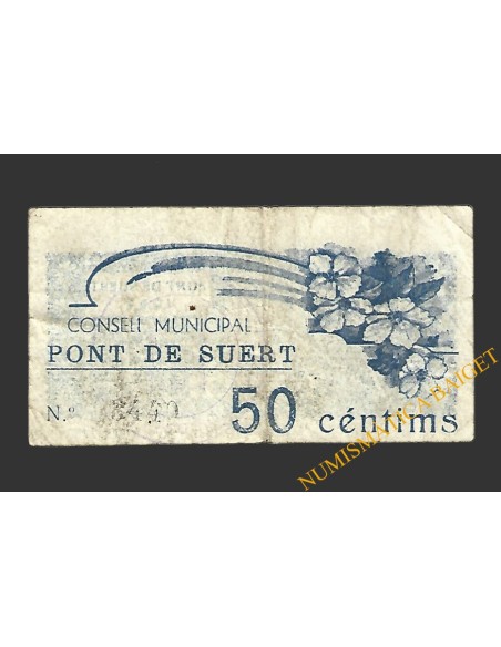 PONT DE SUERT  (Lleida). 50 centims. 1937
