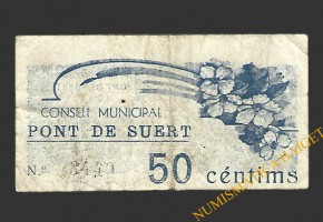 PONT DE SUERT  (Lleida). 50 centims. 1937