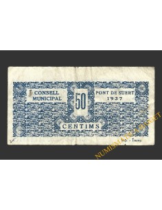 PONT DE SUERT  (Lleida). 50 centims. 1937 2