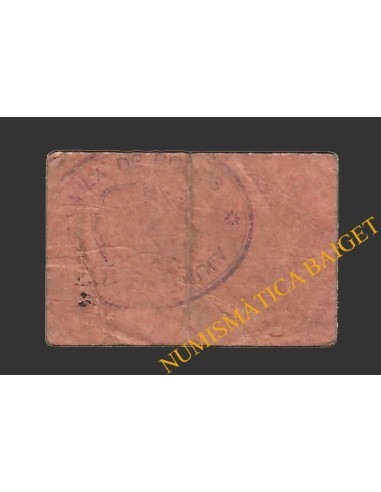 PONTS (Lleida). 50 centims. 1937 (color naranja)