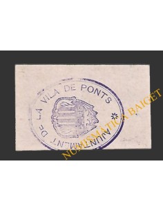 PONTS (Lleida). 50 centims. 1937 (color violeta) 2