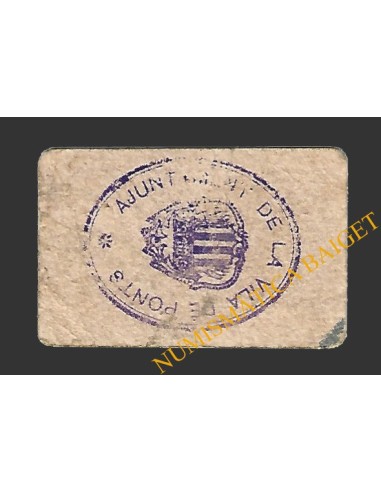 PONTS (Lleida). 50 centims. 1937 (color salmón)