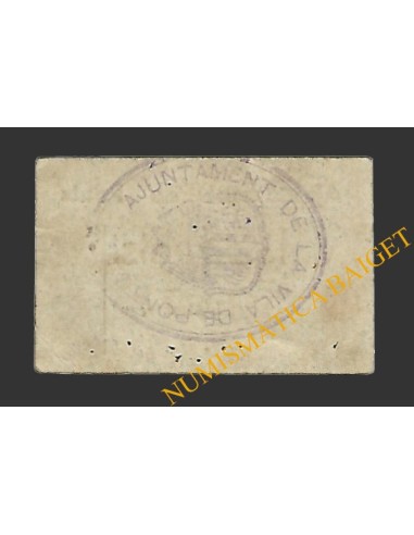 PONTS (Lleida). 25 centims. 1937 (color gris claro)