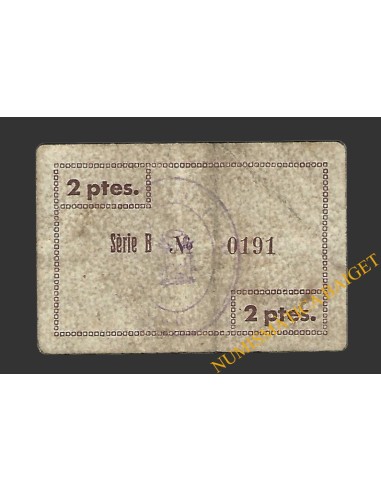 PORRERA (Tarragona).2 pessetes. 28 de maig del 1937 