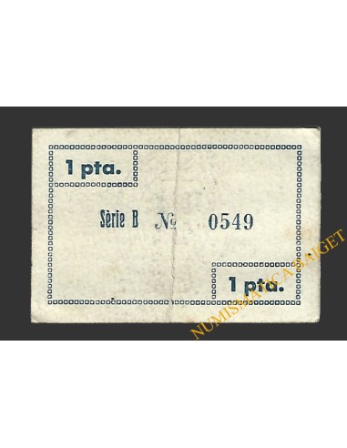 PORRERA (Tarragona).1 pesseta. 28 de maig del 1937 