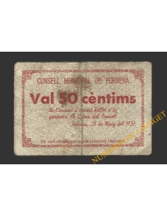 PORRERA (Tarragona). 50 centims. 28 de maig del 1937  