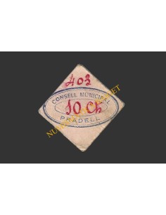 PRADELL DE LA TEIXETA (Tarragona). 10 centims. 1937 