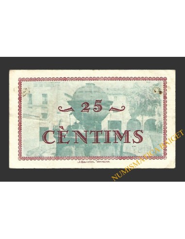 PRADES (Tarragona). 25 centims 1 de maig del 1937 