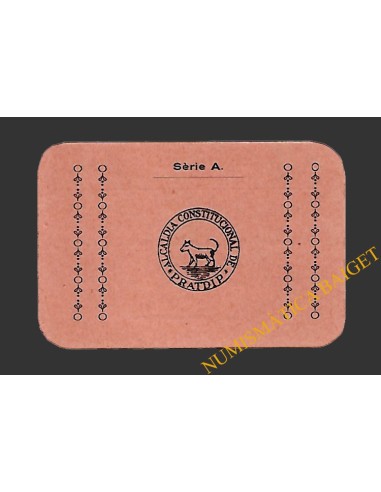 PRATDIP (Tarragona). 1 pesseta 1937 