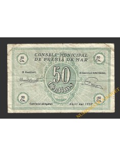 PREMIA DE MAR (Barcelona).50 centims abril del 1937 