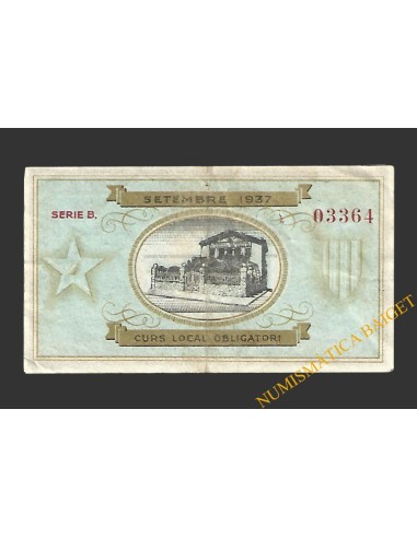 PREMIA DE MAR (Barcelona) 1 pesseta setembre del 1937 