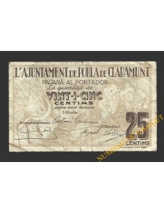 POBLA DE CLARAMUNT, LA  (Barcelona). 25 centims. 1937