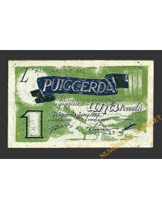 PUIGCERDA (Girona) 1 pesseta juny del 1937 