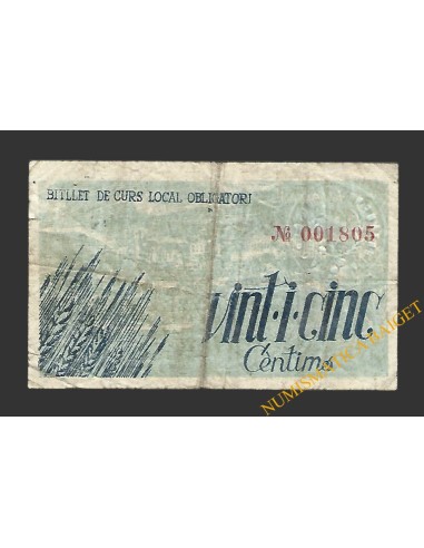 PUIGCERDA (Girona) 25 centims juny del 1937 