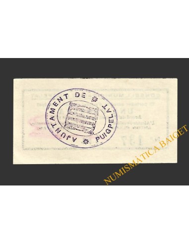 PUIGPELAT (Tarragona) 1 pesseta 19 de setembre del 1937 