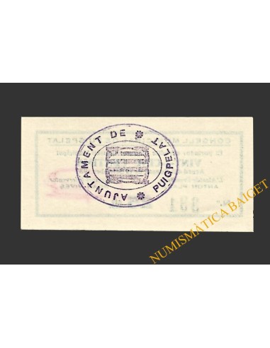 PUIGPELAT (Tarragona) 25 centims 19 de setembre del 1937 