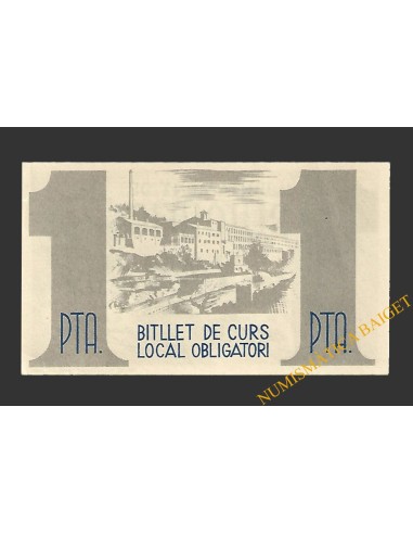 PUIGREIG (Barcelona) 1 pesseta 29 de juny del 1937 