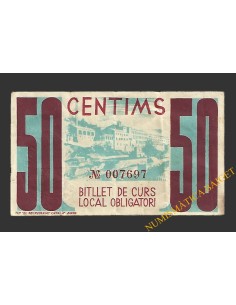 PUIGREIG (Barcelona) 50 centims 29 de juny del 1937  2