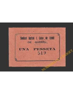 QUEROL (Tarragona) 1 pesseta 1937 