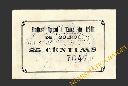 QUEROL (Tarragona) 50 centims 1937 