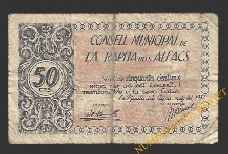 RAPITA DELS ALFACS, LA (Tarragona) 50 centims maig del 1937 