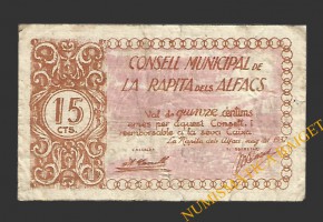 RAPITA DELS ALFACS, LA (Tarragona) 15 centims maig del 1937 