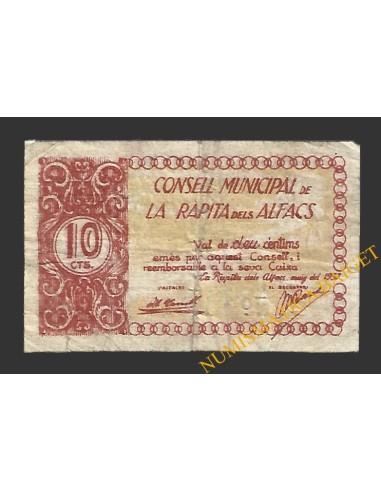 RAPITA DELS ALFACS, LA (Tarragona) 10 centims maig del 1937 